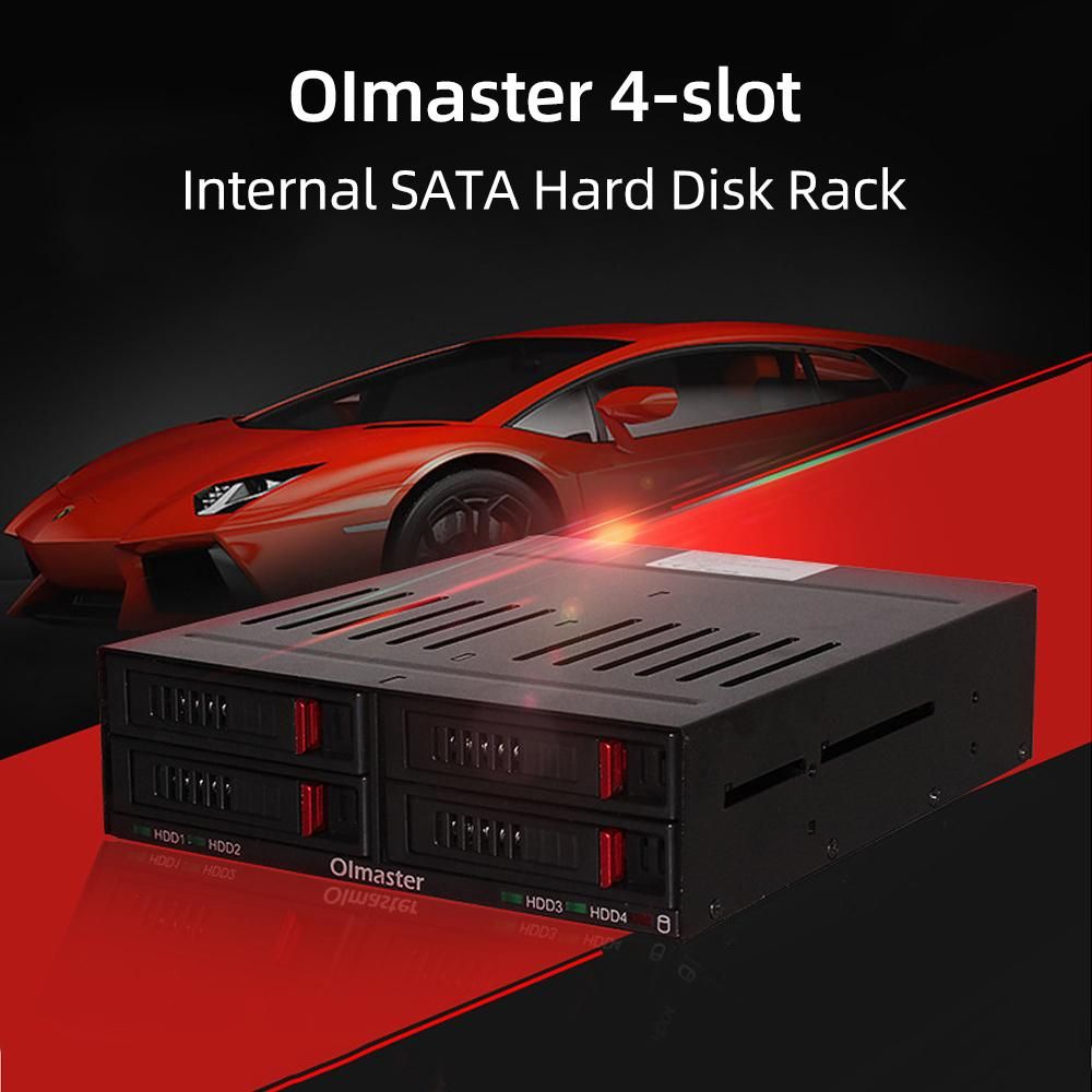 OImaster HE-2006 4-slot Internal Hard Disk Rack Support Four 2.5 inch SATA HDD/SSD Easy Installation Plug and Play