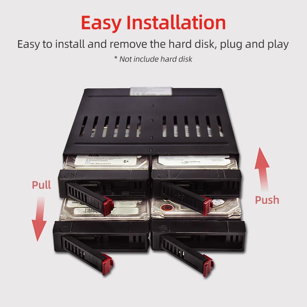 OImaster HE-2006 4-slot Internal Hard Disk Rack Support Four 2.5 inch SATA HDD/SSD Easy Installation Plug and Play