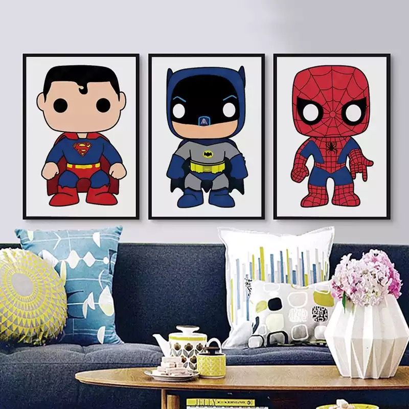Super Hero 3 Piece  Decorative Wall Frame
