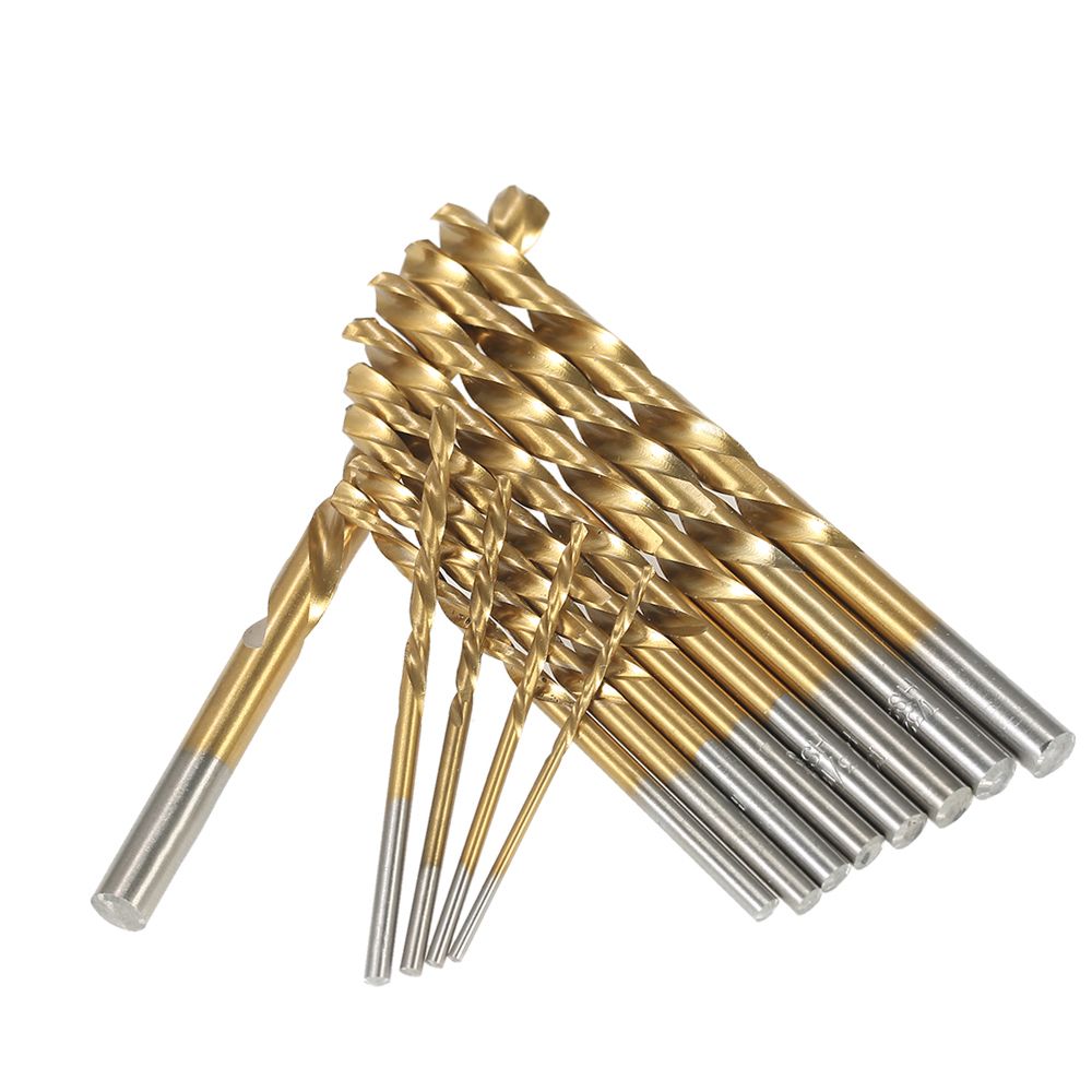 13pcs Left Handed Drill Bit Set M2 HSS With Titanium Nitride