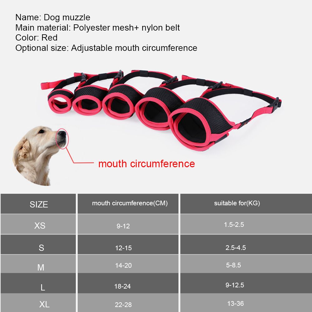 DODOPET Dog Pet Muzzle Dog Muzzle Mouth Cover Muzzle Guard