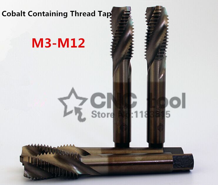 10pcs M3-m12 Cobalt High Speed Steel Machine Taps