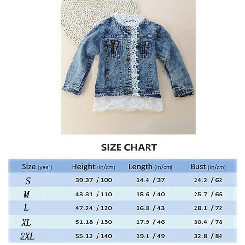 Girls Lace Denim Jean Jacket
