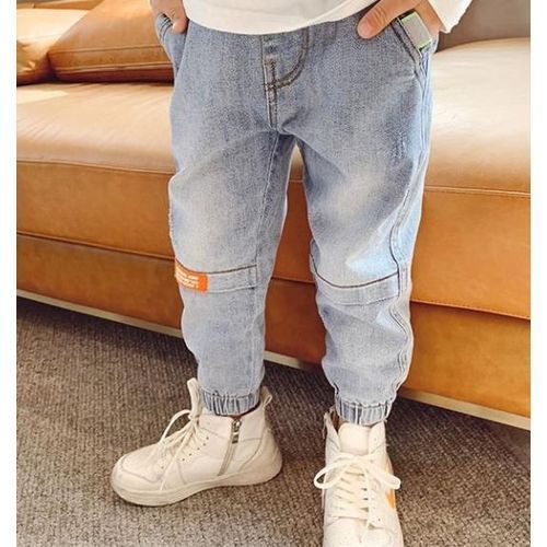 Boys' Pants Denim Trousers In The Big Child Student Crush Pants Children's Beam Pants