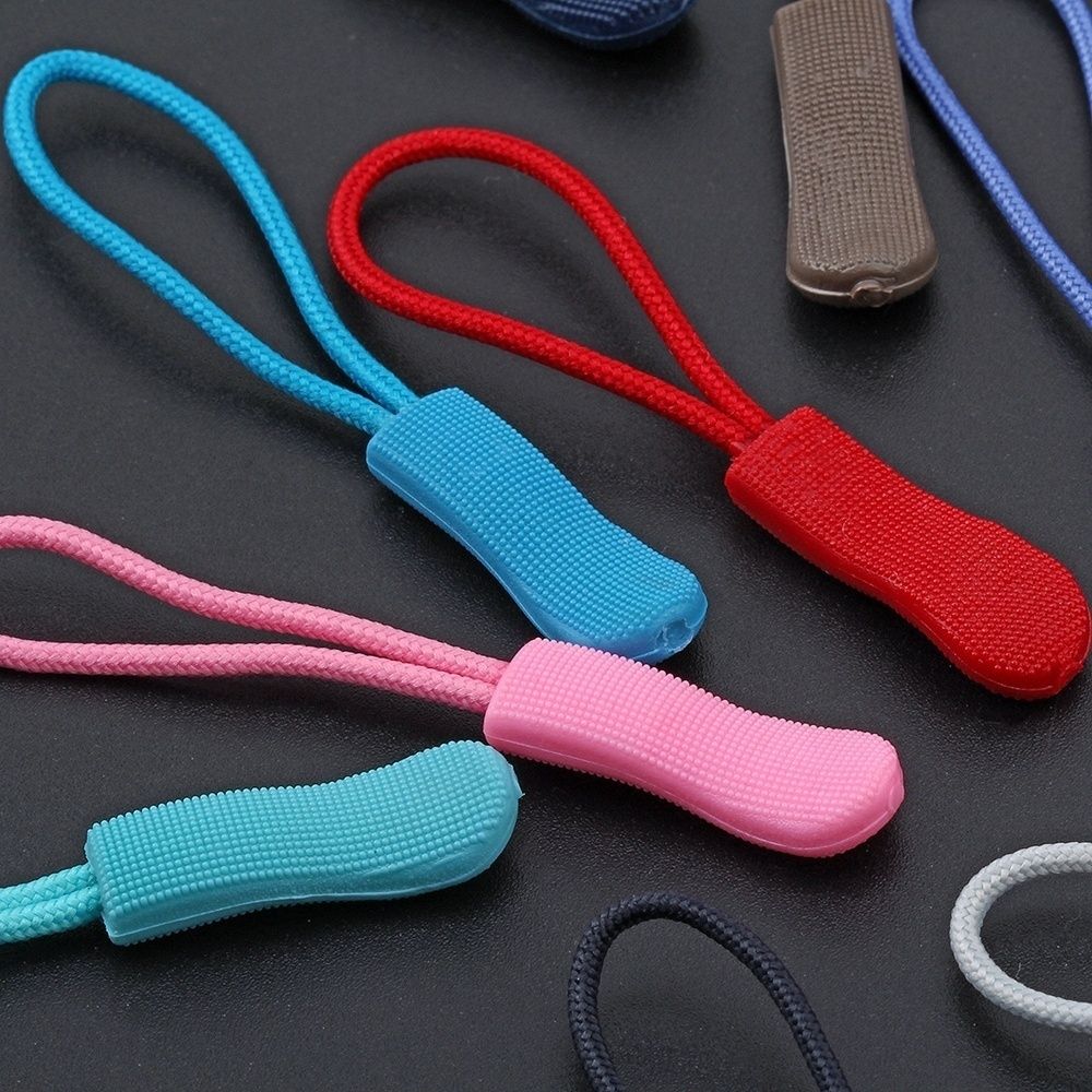 30Pcs Zipper Pull Zip Puller Replacement Cord Rope Pullers Ends Lock Zips