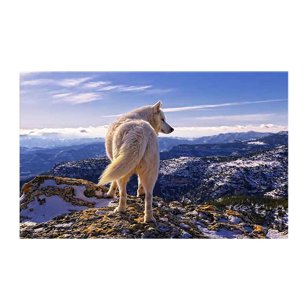 Mountain Wolf Unframed Canvas Painting Living Room Wall-
