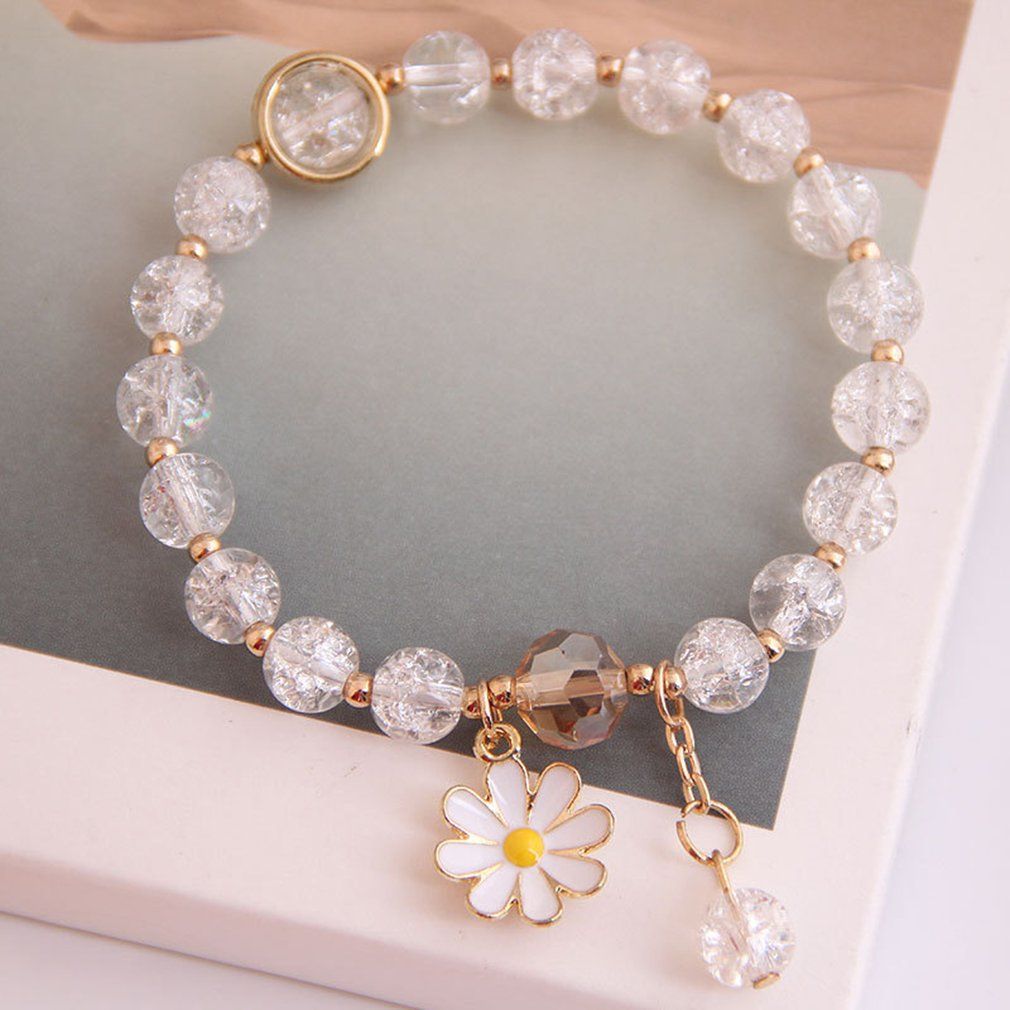 European And Ameri An 8mm Natural  Rystal  Olor Mat Hing Bra Elet Person Ty-light Brown
