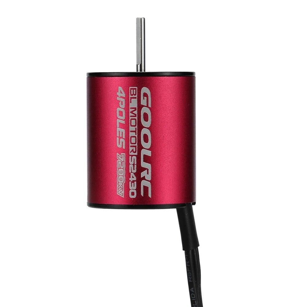 Original GoolRC S2430 7200KV Sensorless Brushless Motor and 25A Brushless ESC Combo Set for 1/16 1/18 RC Car Truck