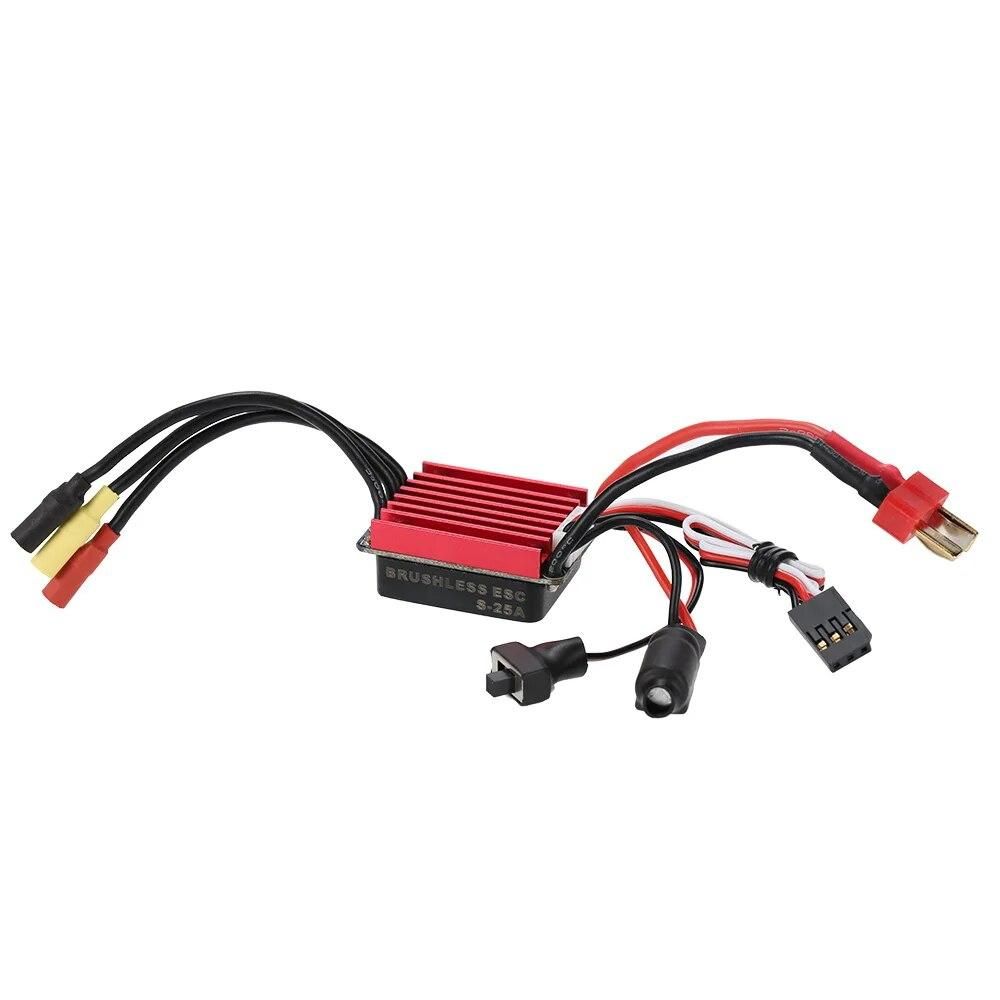 Original GoolRC S2430 7200KV Sensorless Brushless Motor and 25A Brushless ESC Combo Set for 1/16 1/18 RC Car Truck
