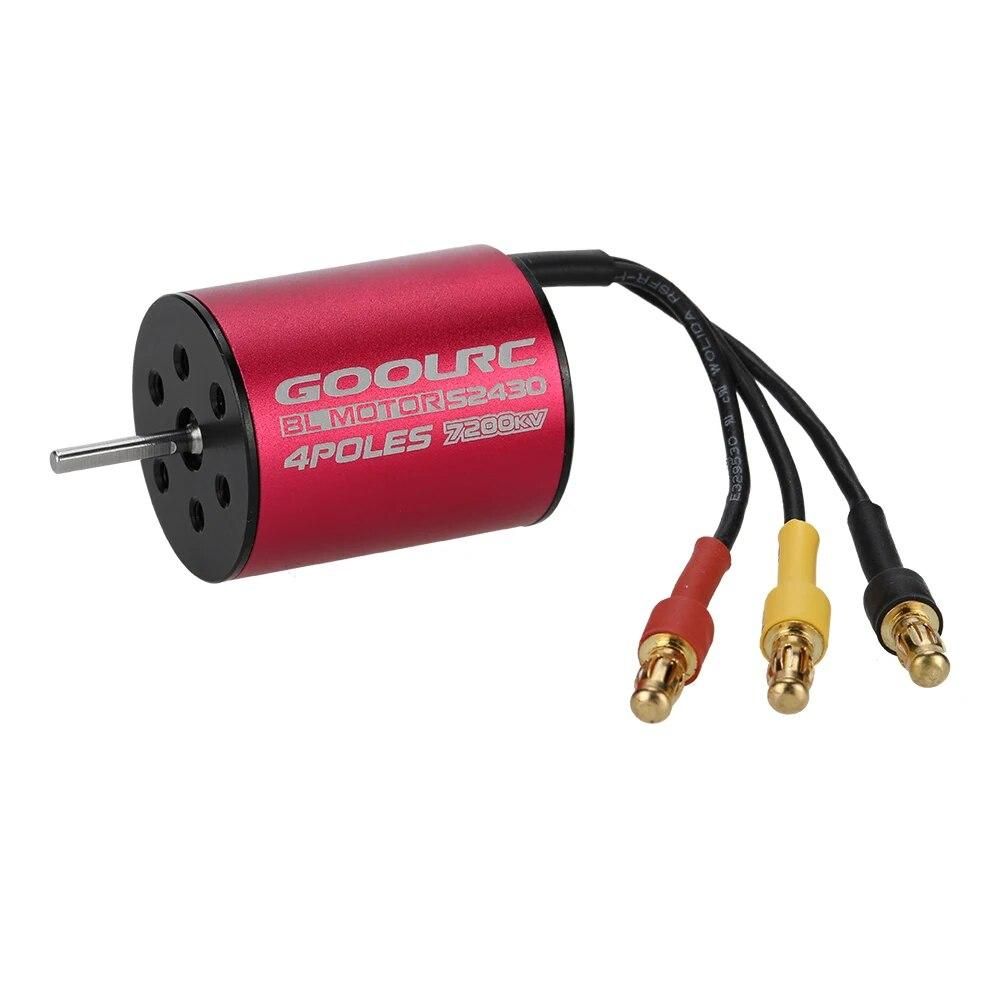 Original GoolRC S2430 7200KV Sensorless Brushless Motor and 25A Brushless ESC Combo Set for 1/16 1/18 RC Car Truck