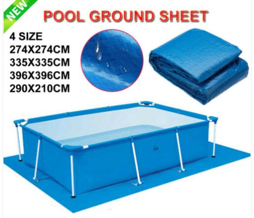 Swimming Pool PE Woven Tarpaulin Waterproof Rain Cloth Dust Cover Ground Cloth 295x206cm