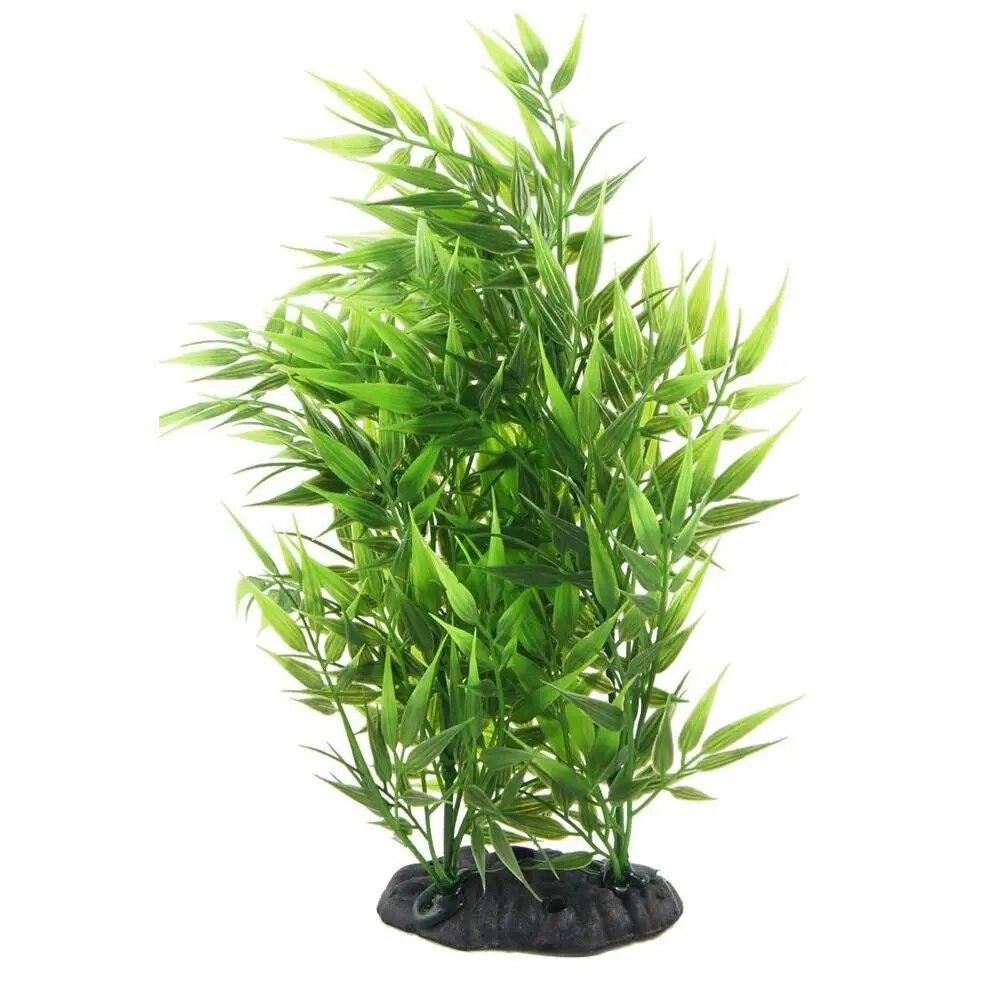 COFA  Green Bamboo Leaves Shaped Decorative Artificial Grass For Aquarium