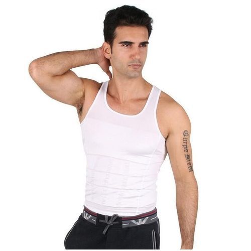 Men's Slimming Vest / Singlet - White