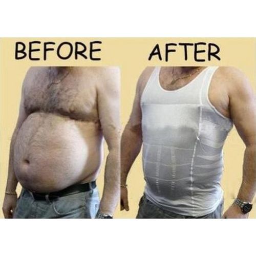 Men's Slimming Vest / Singlet - White