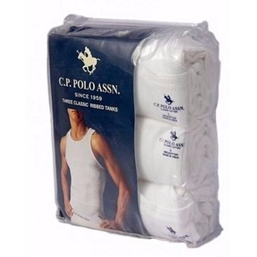 CP POLO ASSN SINGLET PACK 3-in-1- White A