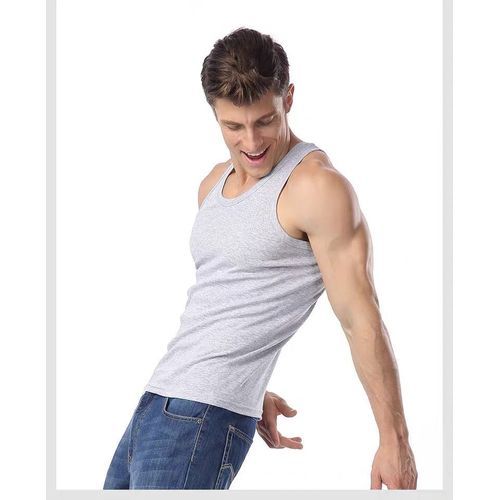 3-in-1 Premium Sleeveless Men's Singlet (Underwear) -Grey