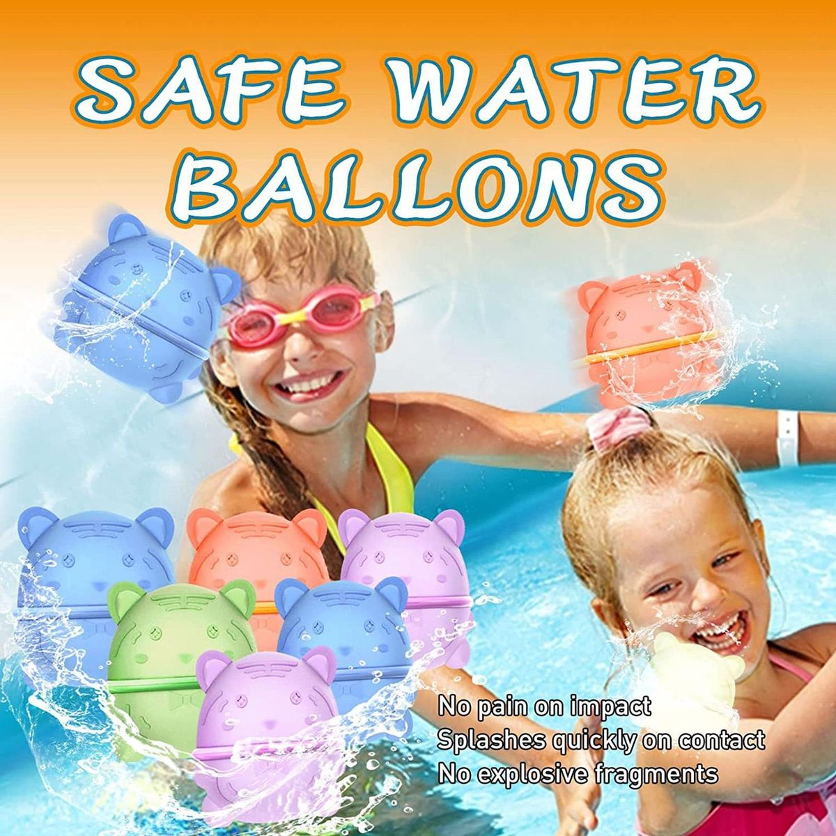 Endless Water Fun Reusable Silicone Water Balloons Kids for Exciting Purple