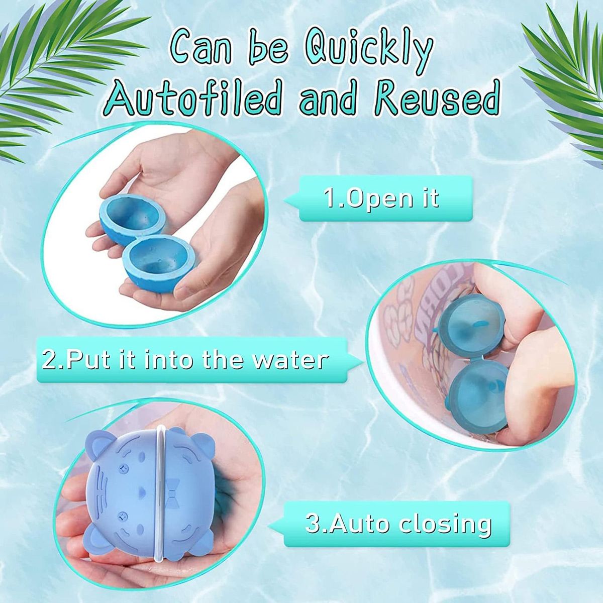 Endless Water Fun Reusable Silicone Water Balloons Kids for Exciting Purple