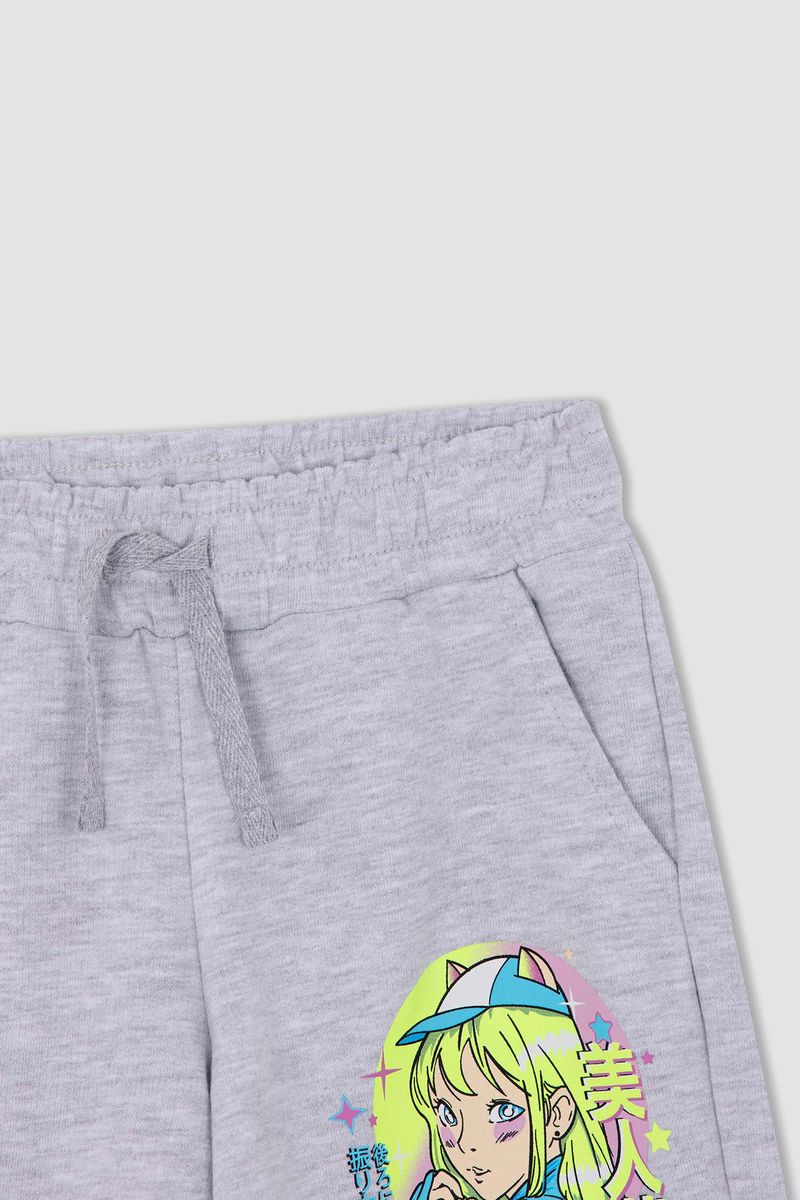 Girl - Short Knitted Bottom Short - Grey
