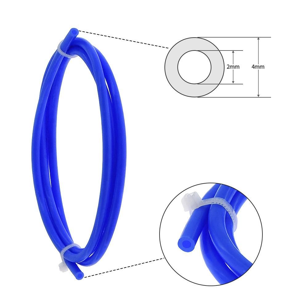 3pcs Blue PTFE Tube Hose Pipe 1 Meter with 3pcs PC4-M6 Pneumatic Fittings 3pcs PC4-01 Fittings Connectors for 3D Printer 1.75mm Filament