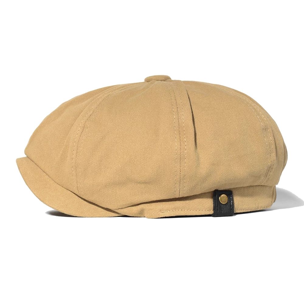 Men Retro Cotton Newsboy Cap Driver Flat Cap Beret Cap