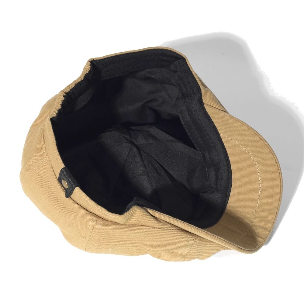 Men Retro Cotton Newsboy Cap Driver Flat Cap Beret Cap