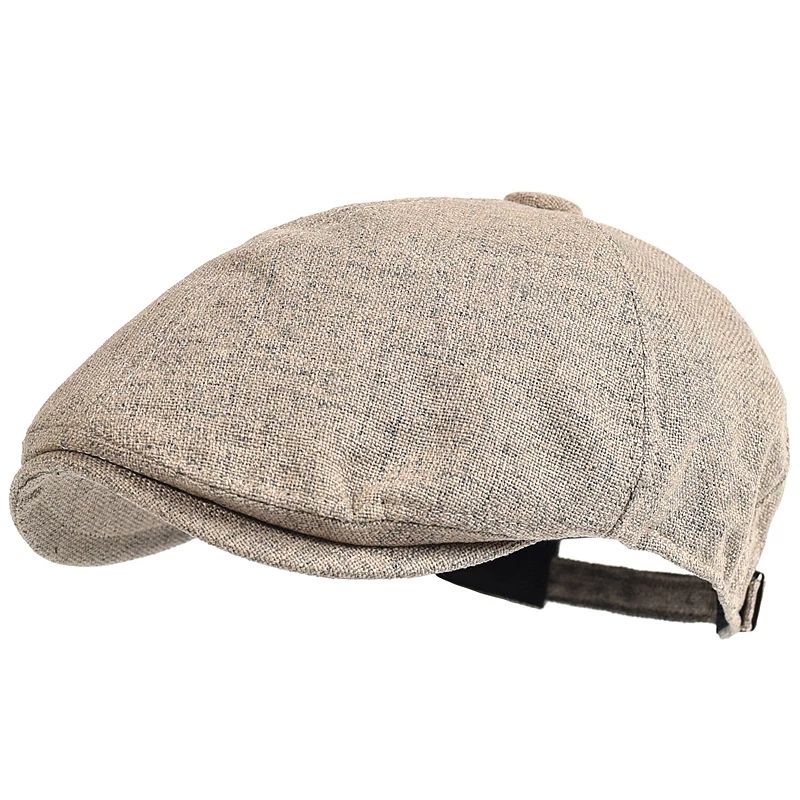 Men's Linen Berets Outdoor Breathable Newsboy Cap