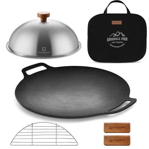 Wagensteiger Induction IH Coating Griddle Black + Tools 5p