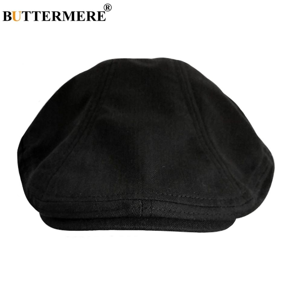 Linen Berets Men White Casual Flat Caps Women British Cabbie Directors Cap