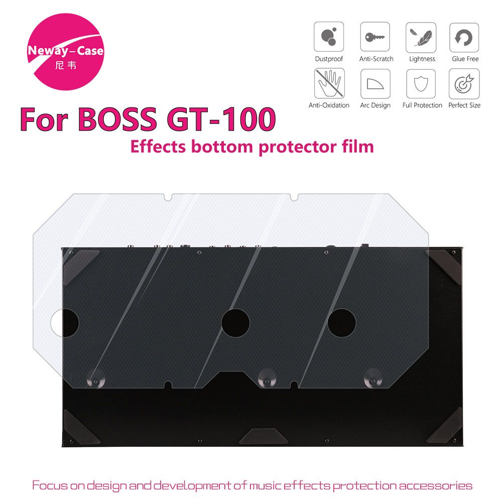 Neway-Case Guitar Effect Protector Film For BOSS GT-100 Electric Guitar Effects Pedal