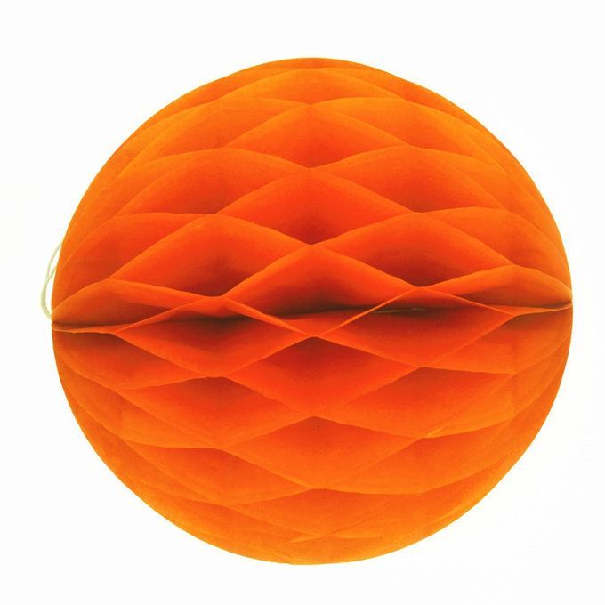 Honeycomb Balls Colored Lantern Paper Orange