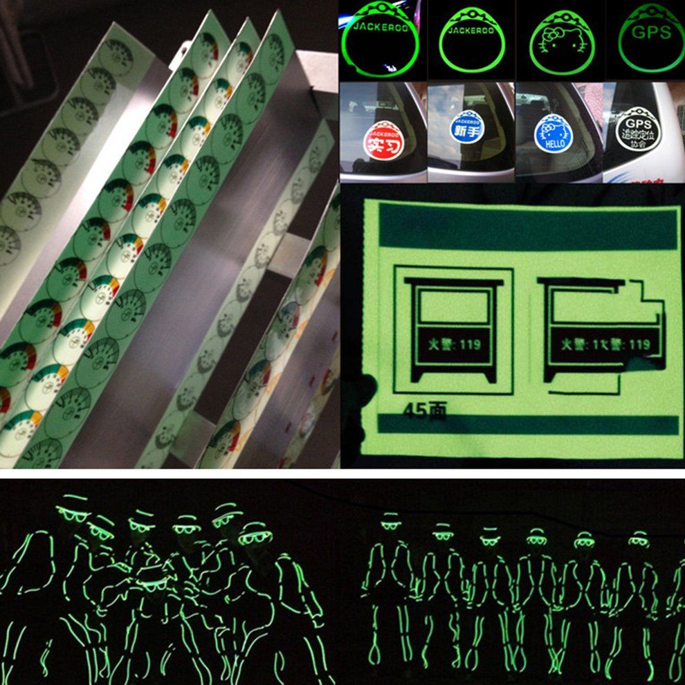 Glow Tape Safety Sticker Removable Luminous Tape Fluorescent Self-adhesive Green