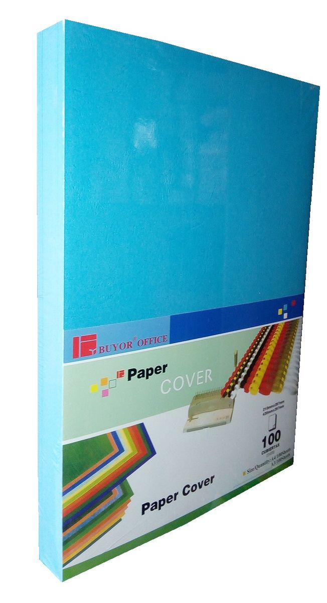 Office A4 Binding Hard Paper Cover (Blue) - 100 Pieces