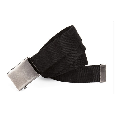 Stainless Steel Buckle Canvas Belts - Black