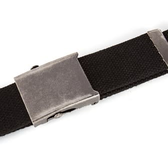 Stainless Steel Buckle Canvas Belts - Black