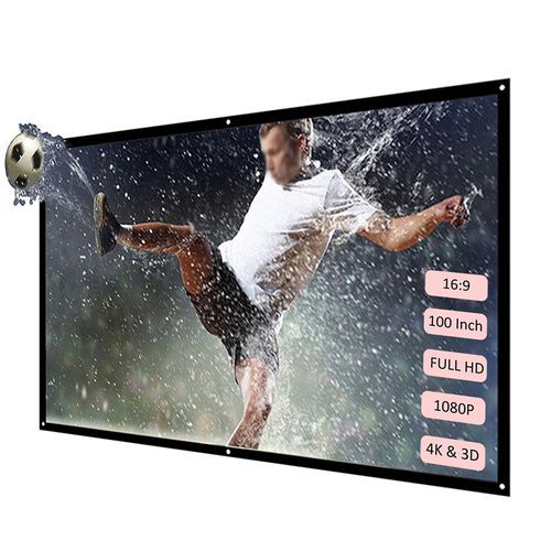 100-inch 16:9 Projector Screen Portable HD Projection