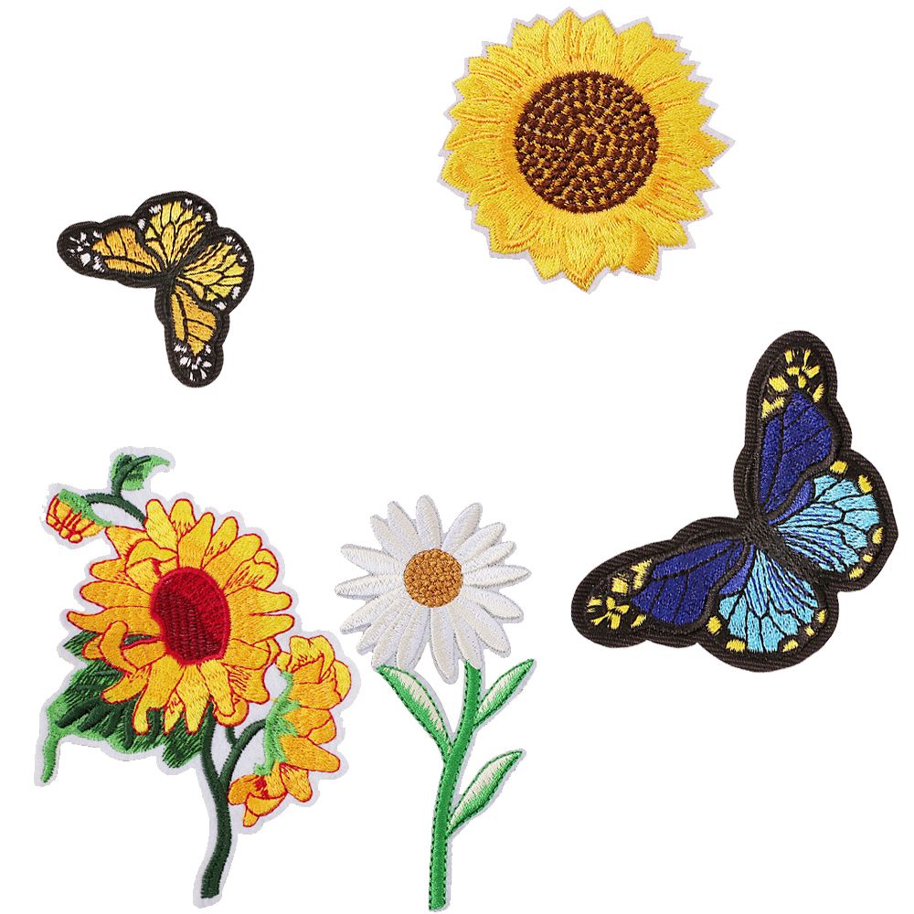 36PCS Iron On Stickers Sew On Stickers Mixed Embroidery