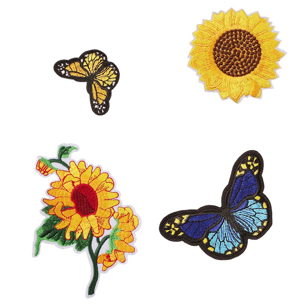 36PCS Iron On Stickers Sew On Stickers Mixed Embroidery