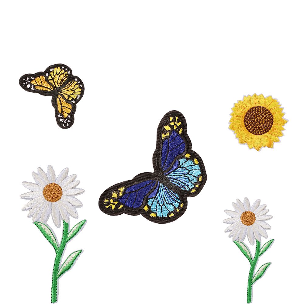 36PCS Iron On Stickers Sew On Stickers Mixed Embroidery