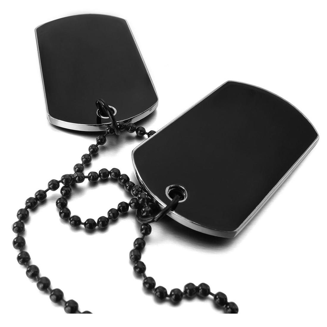 2 PCS Alloy Pendant Necklace Pendant Black Army