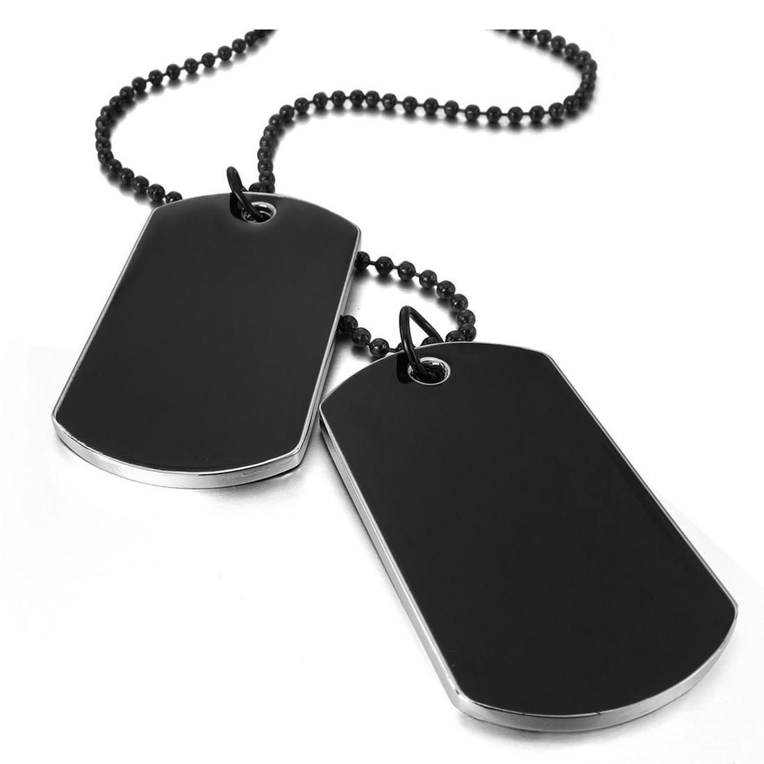 2 PCS Alloy Pendant Necklace Pendant Black Army