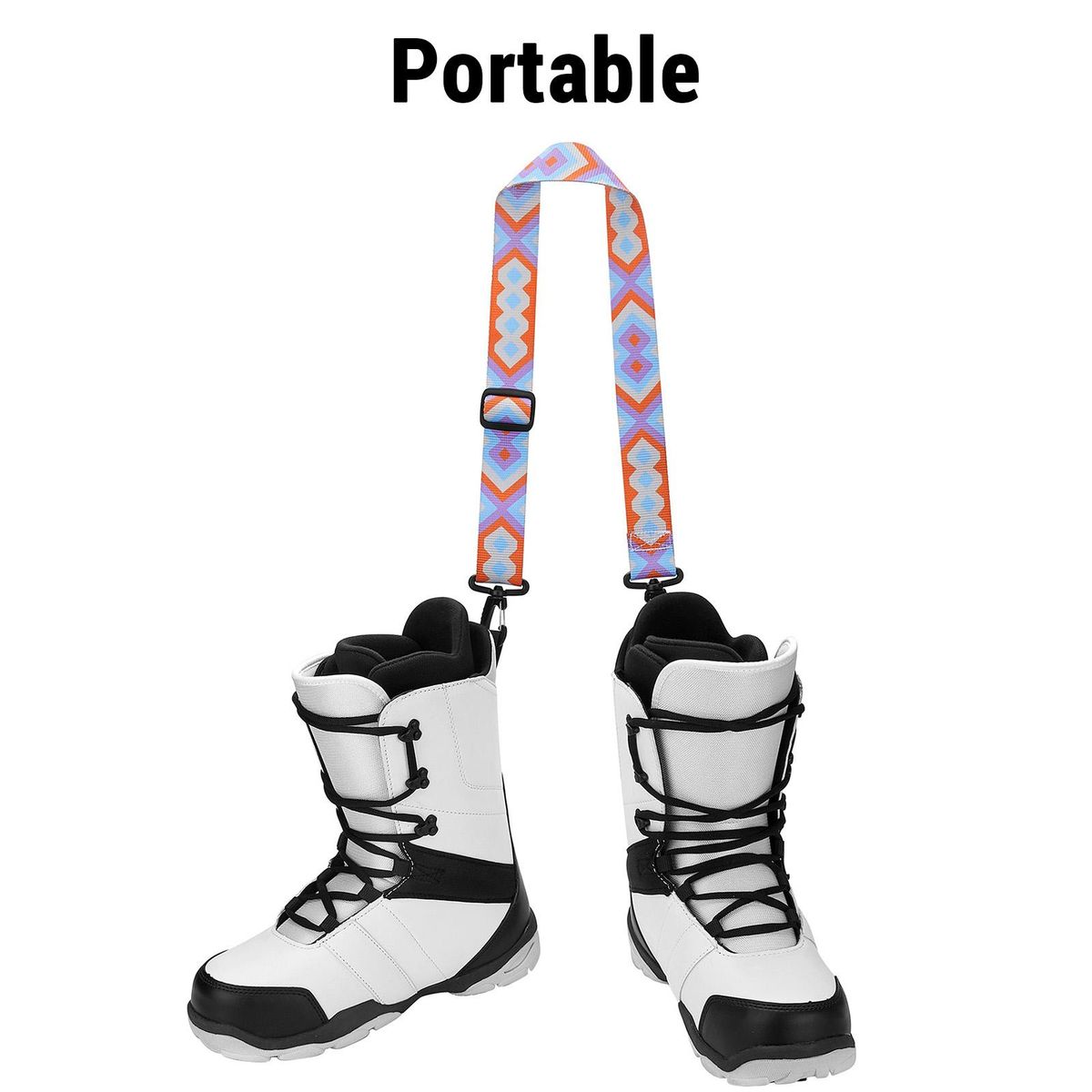 Snowboard Carrier Strap for Adult Youth Skate Shoes Fixing Strap Winter Accessory for Ice Skates Ski Boots Snowboarding