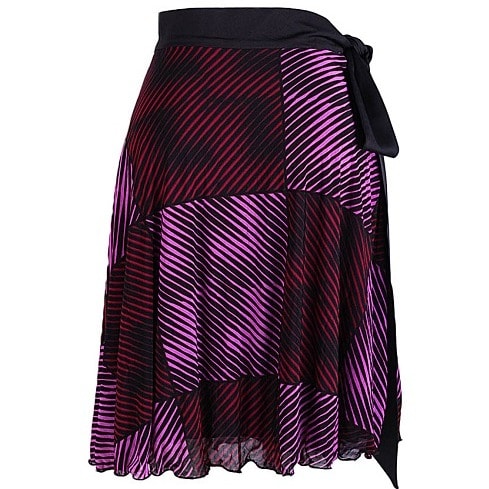 Olumi - Flare Skirt With Belt - Multicolor