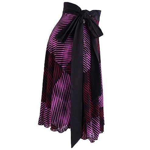Olumi - Flare Skirt With Belt - Multicolor