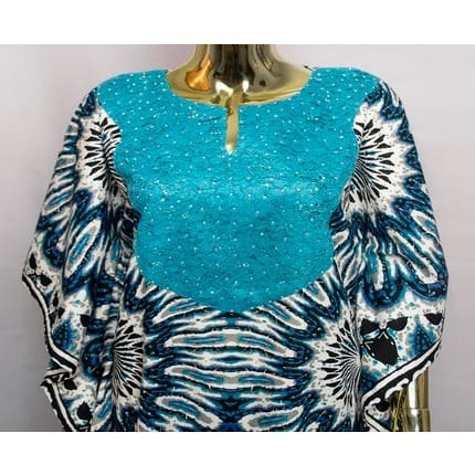 Rhinestone Neck Lace Applique Boubou