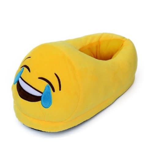 Laughing Cry Emoji Plush Indoor Slippers