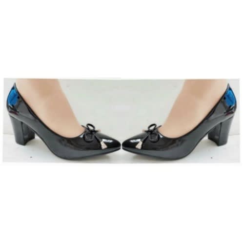 Heel Pointed Office Shoe For Women - Black
