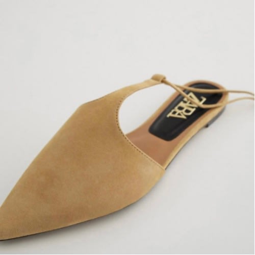 Leather Pointed Toe Mules