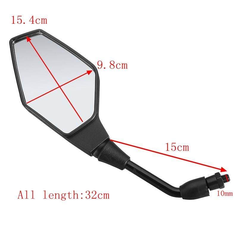 1 Pair 10mm Motorcycle Rearview Side Mirrors For Motorcycles/ElectricBike