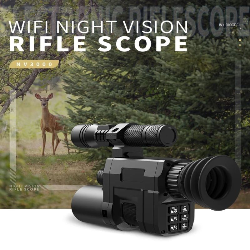 NV-3000 Infrared Monocular Night Vision Telescope WiFi 1080P HD Cameras With Laser Light Photography Videoing